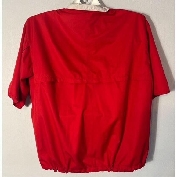 Nike Golf Clima Fit Short Sleeve Windbreaker Size XL Red 1/2 Zip Up - Picture 2 of 8